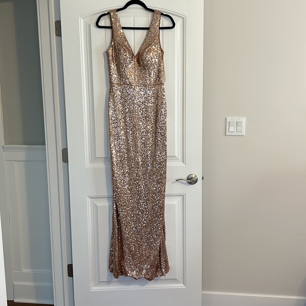 Revelry Rose Gold Sequin Dress